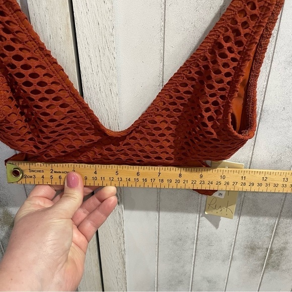 Ris-K Swim Extra Small Journey Solid Bronze Brown Bikini Swimsuit Top NWT XS - Picture 9 of 9